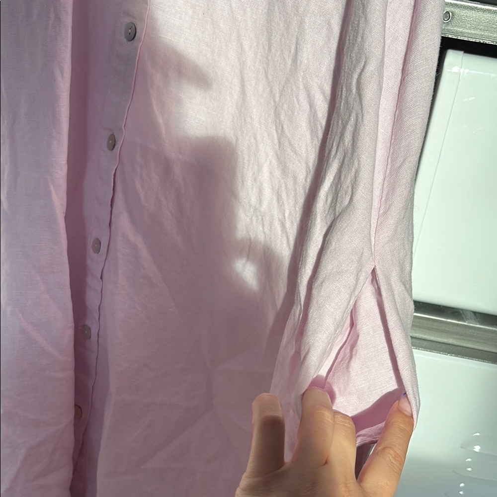 Pink Ruffled Button-Up Dress - Picture 6 of 6